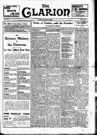 cover page of Clarion published on August 2, 1912
