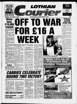 cover page of West Lothian Courier published on May 22, 1992