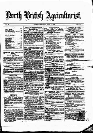 cover page of North British Agriculturist published on April 1, 1863