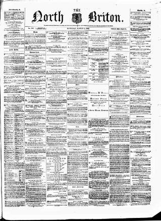 cover page of North Briton published on August 2, 1862