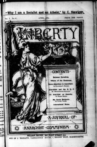cover page of Liberty published on April 1, 1894