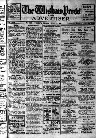 cover page of Wishaw Press published on June 13, 1941