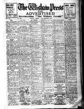 cover page of Wishaw Press published on November 2, 1945