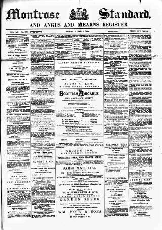 cover page of Montrose Standard published on April 1, 1892