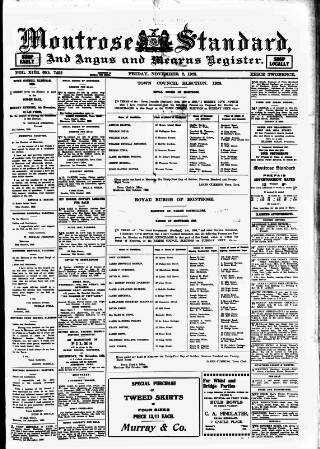 cover page of Montrose Standard published on November 2, 1928