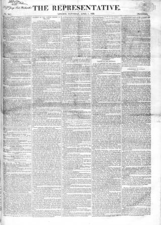 cover page of Representative 1826 published on April 1, 1826