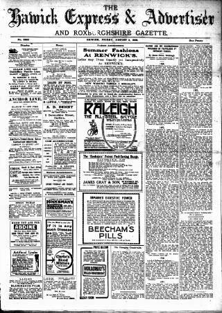 cover page of Hawick Express published on August 2, 1918