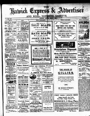 cover page of Hawick Express published on April 1, 1921