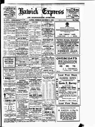 cover page of Hawick Express published on November 2, 1933