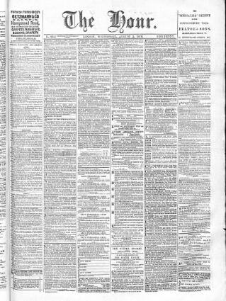 cover page of Hour published on August 2, 1876