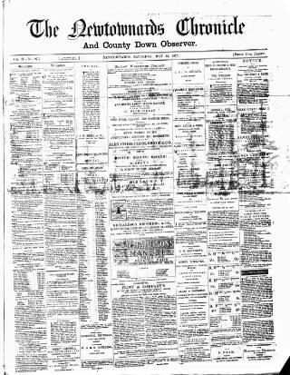cover page of Newtownards Chronicle & Co. Down Observer published on May 22, 1875