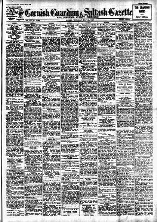 cover page of Cornish Guardian published on May 22, 1952