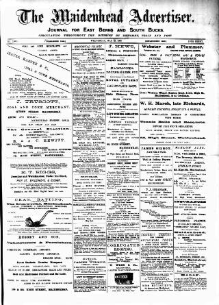 cover page of Maidenhead Advertiser published on May 22, 1895