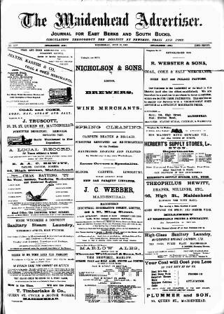 cover page of Maidenhead Advertiser published on June 13, 1906