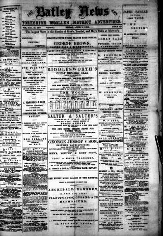 cover page of Batley News published on April 1, 1892