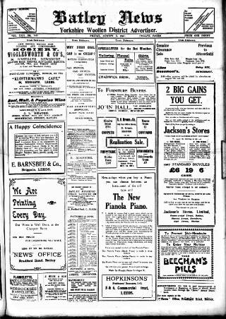 cover page of Batley News published on August 2, 1907