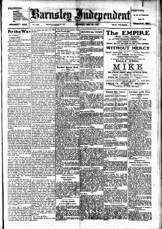 cover page of Barnsley Independent published on May 22, 1926