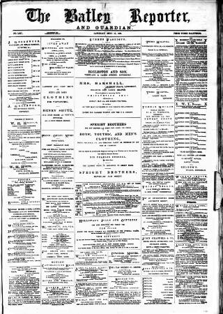 cover page of Batley Reporter and Guardian published on June 13, 1891