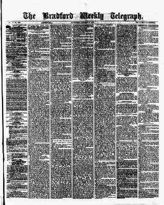 cover page of Bradford Weekly Telegraph published on August 2, 1873