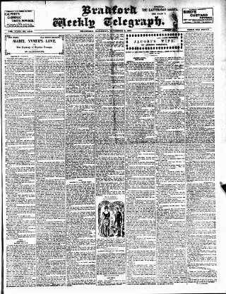 cover page of Bradford Weekly Telegraph published on November 2, 1901