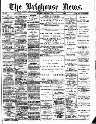cover page of Brighouse News published on August 2, 1890