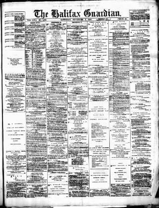 cover page of Halifax Guardian published on November 2, 1889