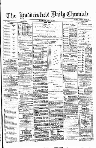 cover page of Huddersfield Daily Chronicle published on May 22, 1889