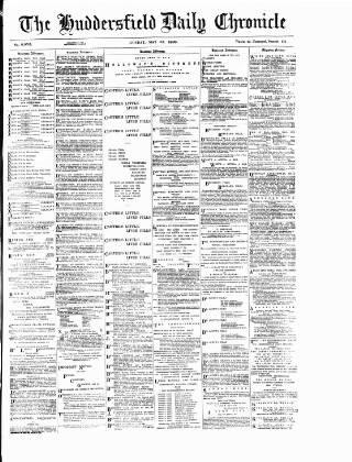 cover page of Huddersfield Daily Chronicle published on May 22, 1893