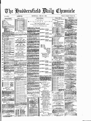 cover page of Huddersfield Daily Chronicle published on June 13, 1894