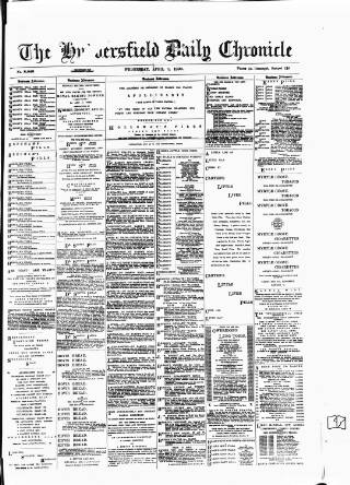 cover page of Huddersfield Daily Chronicle published on April 1, 1896