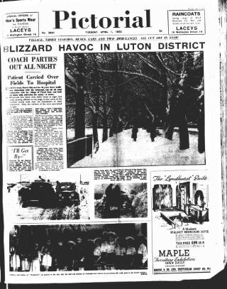 cover page of Beds and Herts Pictorial published on April 1, 1952