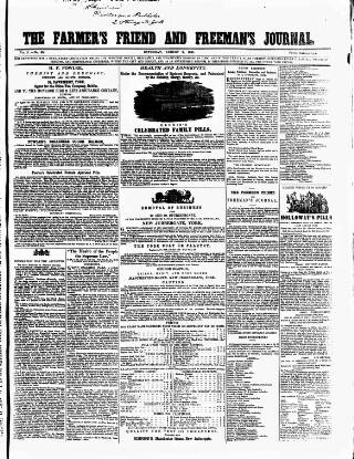 cover page of Farmer's Friend and Freeman's Journal published on August 2, 1851