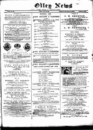 cover page of Otley News and West Riding Advertiser published on May 22, 1885