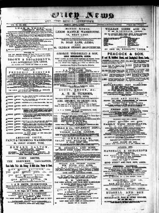 cover page of Otley News and West Riding Advertiser published on April 1, 1887