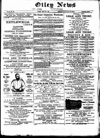 cover page of Otley News and West Riding Advertiser published on June 13, 1890