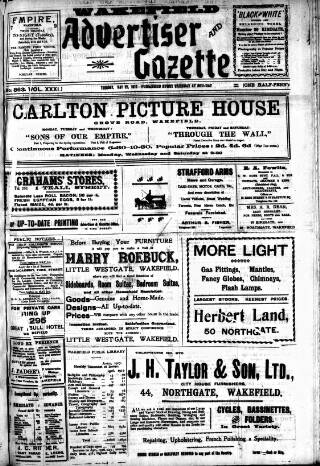 cover page of Wakefield Advertiser & Gazette published on May 22, 1917