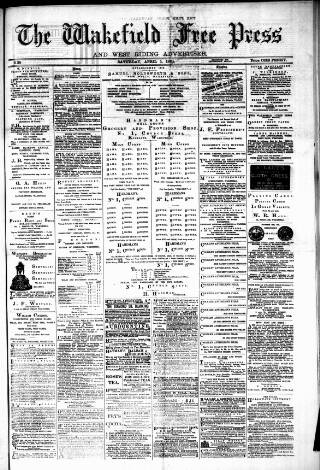 cover page of Wakefield Free Press published on April 1, 1882