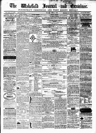 cover page of Wakefield and West Riding Herald published on April 1, 1864
