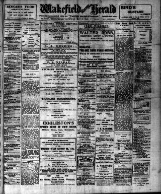 cover page of Wakefield and West Riding Herald published on May 22, 1909