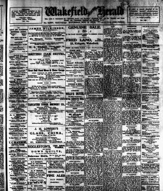 cover page of Wakefield and West Riding Herald published on November 2, 1912