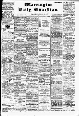 cover page of Warrington Daily Guardian published on August 28, 1897