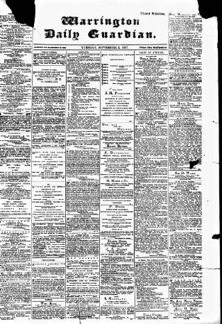 cover page of Warrington Daily Guardian published on November 2, 1897