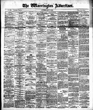 cover page of Warrington Advertiser published on May 28, 1887