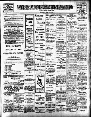 cover page of Midland Tribune published on May 22, 1909