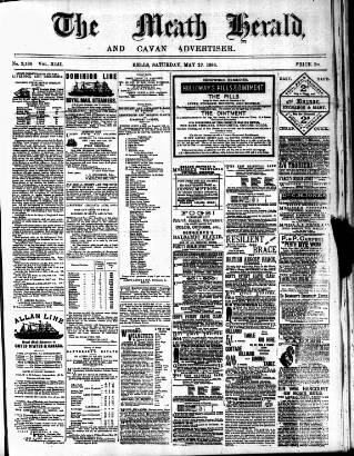 cover page of Meath Herald and Cavan Advertiser published on May 22, 1886