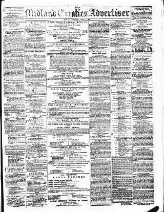 cover page of Midland Counties Advertiser published on April 1, 1880