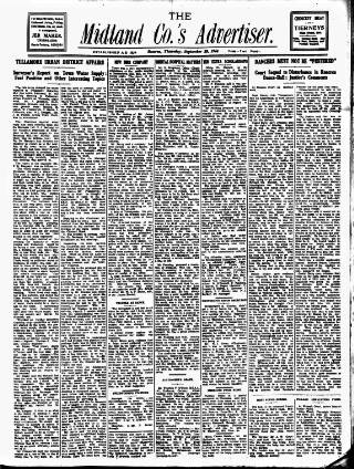 cover page of Midland Counties Advertiser published on September 28, 1944