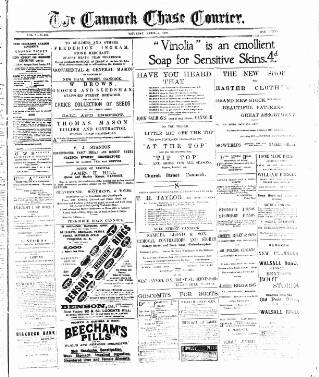 cover page of Cannock Chase Courier published on April 1, 1899