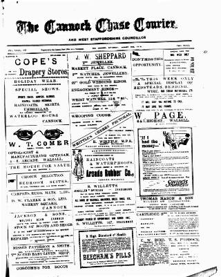 cover page of Cannock Chase Courier published on August 2, 1919