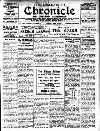cover page of Chester-le-Street Chronicle and District Advertiser published on May 22, 1931